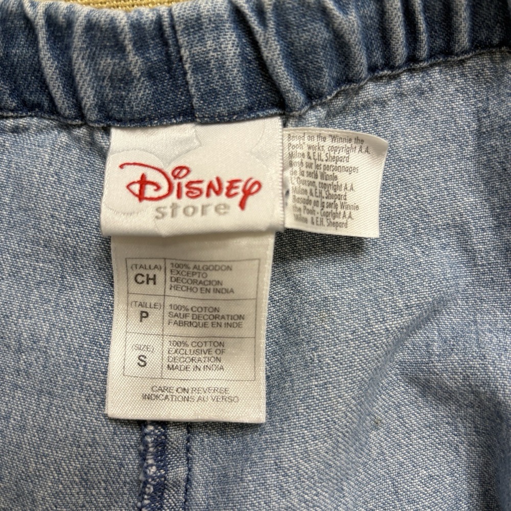 Vtg 90s Disney Store Winnie the Pooh Embroidered Denim Jeans Sz Small Polka Dots - Picture 10 of 11